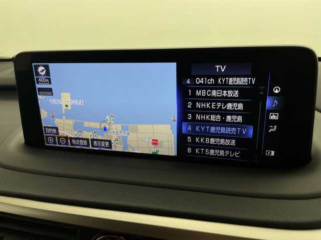 レクサス ＲＸ 450h Fスポーツ 鹿児島県 2019(令1)年 4.4万km ホワイトノーヴァガラスフレーク 純正ナビ/（CD/DVD/BT/フルセグTV）/サンルーフ/純正エアロ/パドルシフト/プリクラッシュセーフティ/レーンキープアシストパワーバックドア/レーダークルーズコントロール/ヘッドアップディスプレイ/ブラインドスポットモニター/パノラミックビューモニター/赤レザーシート/シートヒーター/シートベンチレーション/ETC2.0