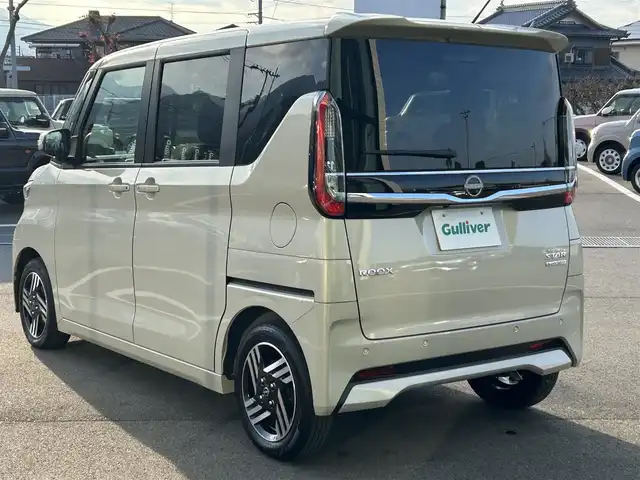 日産 ルークス HWS X プロパイロットED 愛媛県 2024(令6)年 0.2万km フローズンバニラパール 純正SDナビ（Bluetooth/フルセグTV）/アラウンドビューモニター/スマートルームミラー/プロパイロット/アダプティブクルーズコントロール/両側パワースライドドア/前後ドライブレコーダー/純正フロアマット/純正14インチアルミホイール/前後コーナーセンサー/LEDヘッドライト/フォグランプ/スマートキー