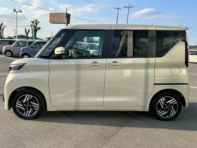 日産 ルークス HWS X プロパイロットED 愛媛県 2024(令6)年 0.2万km フローズンバニラパール 純正SDナビ（Bluetooth/フルセグTV）/アラウンドビューモニター/スマートルームミラー/プロパイロット/アダプティブクルーズコントロール/両側パワースライドドア/前後ドライブレコーダー/純正フロアマット/純正14インチアルミホイール/前後コーナーセンサー/LEDヘッドライト/フォグランプ/スマートキー