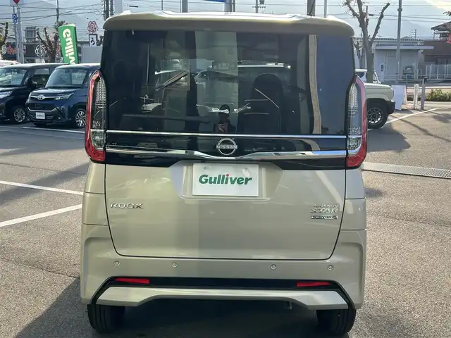 日産 ルークス HWS X プロパイロットED 愛媛県 2024(令6)年 0.2万km フローズンバニラパール 純正SDナビ（Bluetooth/フルセグTV）/アラウンドビューモニター/スマートルームミラー/プロパイロット/アダプティブクルーズコントロール/両側パワースライドドア/前後ドライブレコーダー/純正フロアマット/純正14インチアルミホイール/前後コーナーセンサー/LEDヘッドライト/フォグランプ/スマートキー