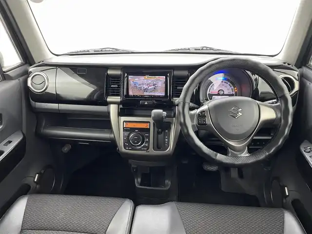 スズキ ハスラー Jスタイル Ⅱ 熊本県 2016(平28)年 7.6万km クールカーキパールメタリック/ホワイト2トーンルーフ ワンオーナー/社外ナビAVN-G05（ＣＤ・フルセグ・ＵＳＢ）/バックカメラ　/ＥＴＣ　/前席シートヒーター　/アイドリングストップ　/スズキセーフティサポート/・デュアルカメラブレーキサポート/・後退時ブレーキサポート/・誤発進抑制機能/・車線逸脱抑制機能/・車線逸脱警報機能/・ふらつき警報機能　/横滑り防止　/ハーフレザーシート/社外フロアマット/純正１５インチAW/オートライト　/ＬＥＤヘッドライト/フォグライト/スマートキー/プッシュスタート/保証書/取扱説明書