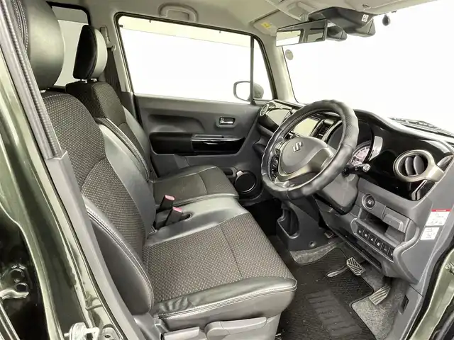 スズキ ハスラー Jスタイル Ⅱ 熊本県 2016(平28)年 7.6万km クールカーキパールメタリック/ホワイト2トーンルーフ ワンオーナー/社外ナビAVN-G05（ＣＤ・フルセグ・ＵＳＢ）/バックカメラ　/ＥＴＣ　/前席シートヒーター　/アイドリングストップ　/スズキセーフティサポート/・デュアルカメラブレーキサポート/・後退時ブレーキサポート/・誤発進抑制機能/・車線逸脱抑制機能/・車線逸脱警報機能/・ふらつき警報機能　/横滑り防止　/ハーフレザーシート/社外フロアマット/純正１５インチAW/オートライト　/ＬＥＤヘッドライト/フォグライト/スマートキー/プッシュスタート/保証書/取扱説明書