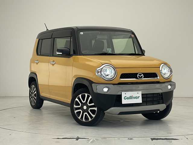 マツダ フレア クロスオーバー XS 沖縄県 2019(平31)年 5万km アクティブイエロー/ブラック2トーン 純正オーディオ(GCW315)/ＣＤ　/Ｂｌｕｅｔｏｏｔｈ　/プッシュスタート　/スマートキー　/ステアリングスイッチ　/アイドリングストップ　/電格ミラー　/合皮シートカバー　/シートヒーター　/純正フロアマット　/純正アルミホイール