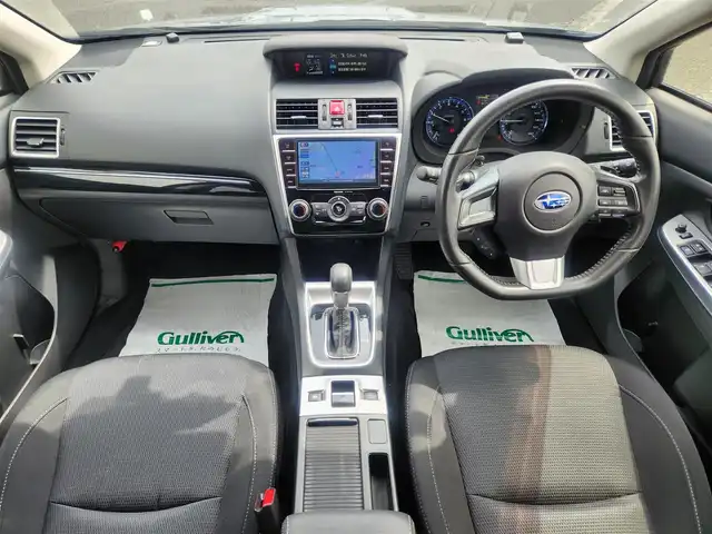 スバル レヴォーグ 1．6GT アイサイト プラウドED 秋田県 2015(平27)年 7.2万km スティールブルーグレーM 〇社外ナビ/〇フルセグTV/〇バックカメラ/〇ETC/〇4WD/〇ターボ/〇アイサイトVer3/〇プリクラッシュブレーキ/〇全車速追従機能付クルーズコントロール/〇ヒルホールド機能付電動パーキングブレーキ/〇LEDヘッドランプ/〇オートライト/〇フォグランプ/〇純正17インチアルミ/〇革巻きステアリング/〇パドルシフト/〇パワーシート（運転席）/〇USB電源/〇キーレスアクセス/〇禁煙車