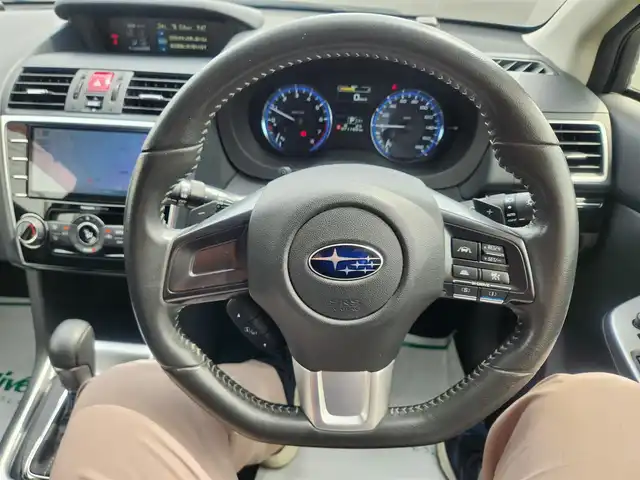 スバル レヴォーグ 1．6GT アイサイト プラウドED 秋田県 2015(平27)年 7.2万km スティールブルーグレーM 〇社外ナビ/〇フルセグTV/〇バックカメラ/〇ETC/〇4WD/〇ターボ/〇アイサイトVer3/〇プリクラッシュブレーキ/〇全車速追従機能付クルーズコントロール/〇ヒルホールド機能付電動パーキングブレーキ/〇LEDヘッドランプ/〇オートライト/〇フォグランプ/〇純正17インチアルミ/〇革巻きステアリング/〇パドルシフト/〇パワーシート（運転席）/〇USB電源/〇キーレスアクセス/〇禁煙車