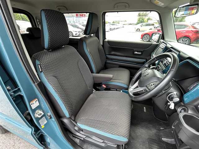 スズキ ハスラー HYBRID X ターボ 栃木県 2020(令2)年 6.8万km デニムブルー ガンメタリック 2トーン スズキセーフティサポート/・デュアルカメラブレーキサポート/・後退時ブレーキサポート/社外オーディオ/・Bluetooth/・CD/USB/パーキングセンサー/D/N席シートヒーター/革巻きステアリング/パドルシフト/LEDヘッドライト/フォグランプ/オートライト/スマートキー/プッシュスタートアイドリングストップ/純正15インチアルミホイール/純正フロアマット/ドアバイザー/横滑り防止システム/電格ウィンカーミラー