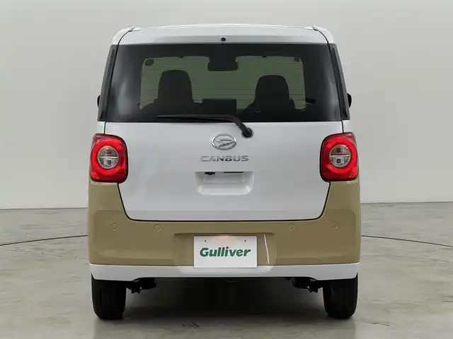 ダイハツ ムーヴ キャンバス ストライプス G 福岡県 2025(令7)年 0.1万km シャイニングホワイトパール/サンドベージュメタリック 純正９型ＤＡ（フルセグＴＶ）　/バックカメラ　/ワイヤレス充電　/ホッとカップホルダー　/コーナーセンサー　/衝突被害軽減ブレーキ　/レーンキープ　/先行車発進お知らせ　/両側電動スライドドア　/シートヒーター　/ＬＥＤヘッドライト