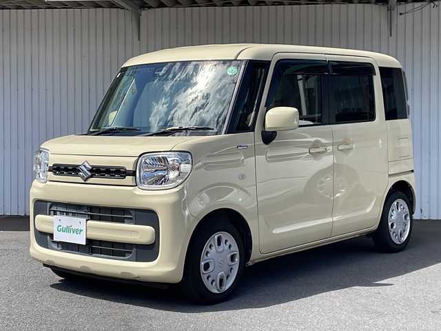 スズキ スペーシア HYBRID G 長野県 2019(令1)年 3万km シフォンアイボリーM ワンオーナー/両側スライドドア/社外メモリナビ（AVIC-RW902）/・CD/DVD/Bluetooth/フルセグ/バックカメラ/ETC/純正フロアマット/後方コーナーセンサー/プッシュスタート/スマートキー/スペアキー/取扱説明書/保証書