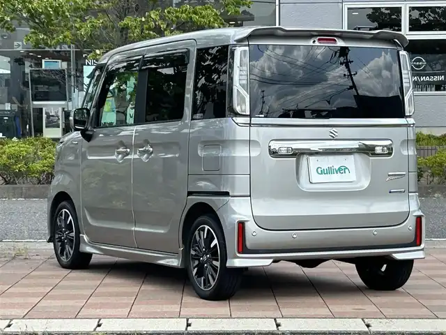 スズキ スペーシア カスタム HYBRID XS ターボ 福島県 2021(令3)年 5万km スチールシルバーM デュアルカメラブレーキサポート/車線逸脱抑制機能/車線逸脱警報機能/アダプティブクルーズコントロール/純正ナビゲーション/【CD/DVD/SD/USB/BT/TV】/全方位モニター/エンジンスターター/両側電動スライドドア/前席シートヒーター/パドルシフト/ステアリングリモコン/ヘッドアップディスプレイ/リアサーキュレーター/リアドアシェード/シートバックテーブル/LEDオートライト/LEDフォグランプ/純正フロアマット/純正ドアバイザー