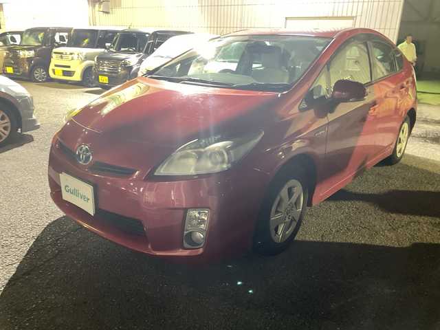 トヨタ プリウス S 神奈川県 2009(平21)年 9.9万km レッドマイカメタリック ETC/１セグテレビ/ステアリングリモコン/USB×２/FM/AM