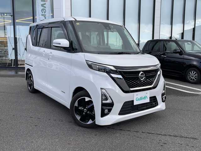 日産 ルークス HWS X プロパイロットED 岐阜県 2020(令2)年 0.8万km ホワイトパール 純正9インチナビ/フルセグTV/アラウンドビューモニター/両側パワースライドドア/エマージェンシーブレーキ/プロパイロット/純正アルミホイール/LEDヘッドライト/ドライブレコーダー/プッシュスタート/電動格納ミラー/ETC