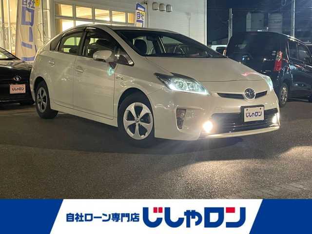 トヨタ プリウス S 愛知県 2014(平26)年 8.4万km ホワイトパールクリスタルシャイン (株)IDOMが運営する【じしゃロン名古屋鳴海店】の自社ローン専用車両になりますこちらは現金またはオートローンご利用時の価格です。自社ローンご希望の方は別途その旨お申付け下さい/純正7型HDDナビ（フルセグ/BT/DVD/CD)/バックモニタ/ドラレコ/ETC/エンジンスタートボタン/スマートキー/純正アルミホイール