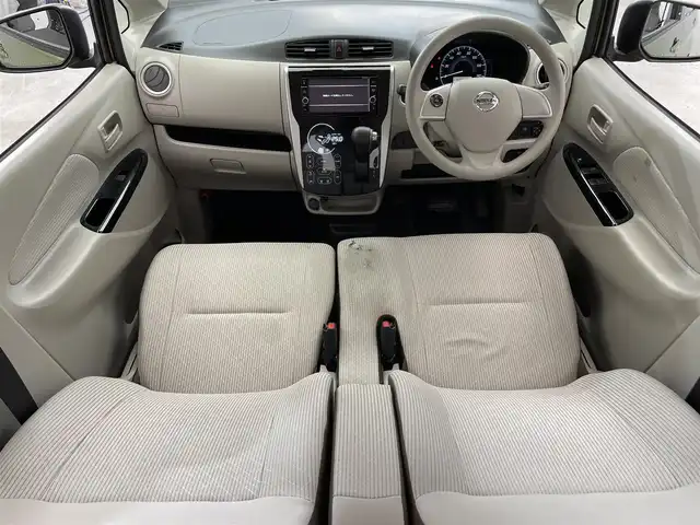 日産 デイズ X 滋賀県 2019(平31)年 7.7万km プレミアムオリーブメタリック 純正7インチナビ[CD/DVD/Bluetooth/AUX]/全方位カメラ/ETC/ドライブレコーダー/ステアリンスリモコン/プッシュスタート/電動格納ミラー/スペアキー/アイドリングストップ/前後コーナーセンサー