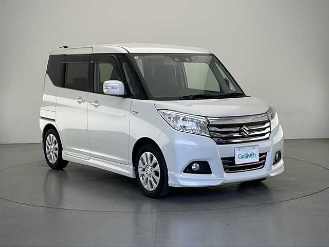 スズキ ソリオ HV MZ Dカメラ ブレーキS 長野県 2020(令2)年 4万km ピュアホワイトP 4WD/純正ナビ/追従型クルーズコントロール/両側パワースライドドア/ドライブレコーダー/バックカメラ/アイドリングストップ/フルセグTV/Bluetooth/CD/DVD/ビルトインETC/MTモード付AT/純正フロアマット/純正アルミホイール/ステアリングスイッチ/パドルシフト/2列目サンシェード/電動格納ミラー/ドアバイザー/冬タイヤ車載（社外アルミホイール付）