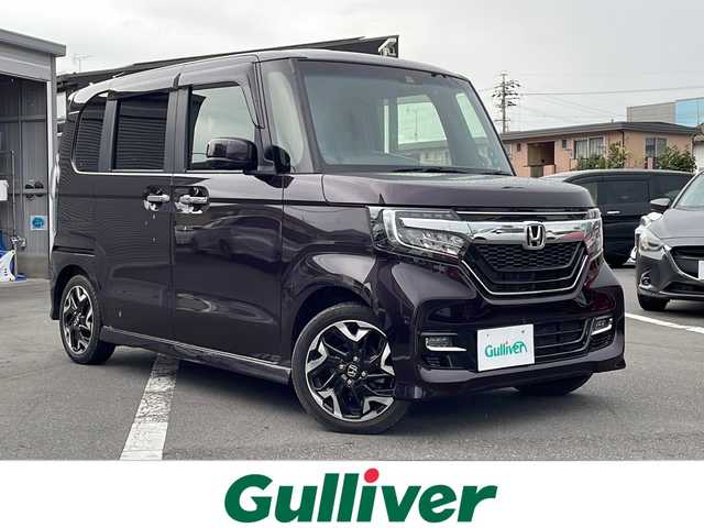 ホンダ Ｎ ＢＯＸ カスタム G EX ターボ ホンダセンシング 長野県 2020(令2)年 4.4万km プレミアムベルベットパープル・パール ホンダセンシング/・衝突軽減ブレーキシステム/・誤発進抑制機能/・後方誤発進抑制機能/・歩行者事故低減ステアリング/・先行車発進お知らせ機能/・標識認識機能/・路外逸脱抑制機能/・アダプティブクルーズコントロール/・車線維持支援システム/・パーキングセンサー/純正8インチナビ【VXU-207NBi】/(CD/DVD/フルセグTV/BT)/バックカメラ/ビルトインETC/ドライブレコーダー/セーフティレーダー（AR-2)/両側パワースライドドア/ハーフレザーシート/シートヒーター（D・N席）/革巻きステアリング/パドルシフト/ステアリングスイッチ/LEDヘッドライト/フォグランプ/オートライト/スマートキー/Pスタート/電動格納ミラー/ドアバイザー/純正15インチAW
