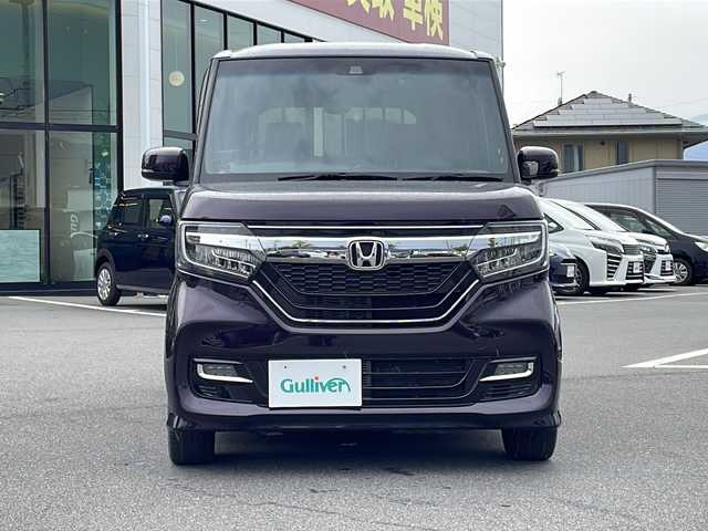 ホンダ Ｎ ＢＯＸ カスタム G EX ターボ ホンダセンシング 長野県 2020(令2)年 4.4万km プレミアムベルベットパープル・パール ホンダセンシング/・衝突軽減ブレーキシステム/・誤発進抑制機能/・後方誤発進抑制機能/・歩行者事故低減ステアリング/・先行車発進お知らせ機能/・標識認識機能/・路外逸脱抑制機能/・アダプティブクルーズコントロール/・車線維持支援システム/・パーキングセンサー/純正8インチナビ【VXU-207NBi】/(CD/DVD/フルセグTV/BT)/バックカメラ/ビルトインETC/ドライブレコーダー/セーフティレーダー（AR-2)/両側パワースライドドア/ハーフレザーシート/シートヒーター（D・N席）/革巻きステアリング/パドルシフト/ステアリングスイッチ/LEDヘッドライト/フォグランプ/オートライト/スマートキー/Pスタート/電動格納ミラー/ドアバイザー/純正15インチAW