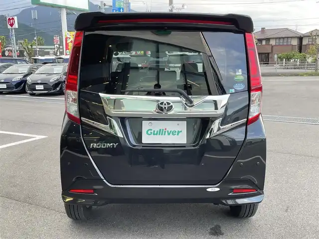 トヨタ ルーミー カスタムG－T 愛媛県 2020(令2)年 3.8万km ブラックマイカメタリック 純正9型ナビ(フルセグTV/BT)/両側パワースライドドア/バックカメラ/スマートアシスト/クルーズコントロール/クリアランスソナー/衝突被害軽減装置/車線逸脱防止装置/LEＤヘッドライト/オートライト/ドライブレコーダー/ETC2.0/後席サンシェイド/電格ミラー/ステアリングリモコン/シガーソケット/純正ドアバイザー/現状サマー(純正AW)(175/65/R15)/GOODYEAR EfficientGrip ECO EG02/禁煙車