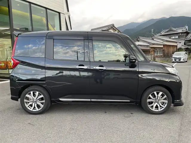 トヨタ ルーミー カスタムG－T 愛媛県 2020(令2)年 3.8万km ブラックマイカメタリック 純正9型ナビ(フルセグTV/BT)/両側パワースライドドア/バックカメラ/スマートアシスト/クルーズコントロール/クリアランスソナー/衝突被害軽減装置/車線逸脱防止装置/LEＤヘッドライト/オートライト/ドライブレコーダー/ETC2.0/後席サンシェイド/電格ミラー/ステアリングリモコン/シガーソケット/純正ドアバイザー/現状サマー(純正AW)(175/65/R15)/GOODYEAR EfficientGrip ECO EG02/禁煙車