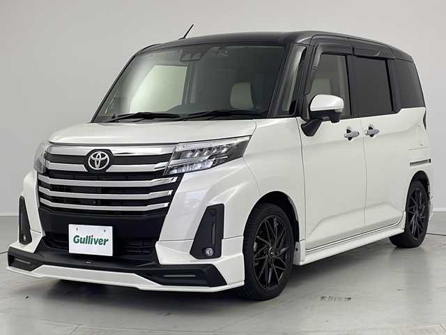 トヨタ ルーミー カスタムG 茨城県 2022(令4)年 4.2万km ブラックマイカメタリック/パールホワイト2トーン 純正９型ディスプレイオーディオ　パノラミックビューモニター　フルセグＴＶ　衝突軽減ブレーキ　両側電動スライドドア　シートヒーター　追従クルコン　ＥＴＣ２．０　クリアランスソナー　ドライブレコーダー