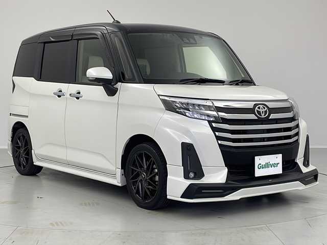 トヨタ ルーミー カスタムG 茨城県 2022(令4)年 4.2万km ブラックマイカメタリック/パールホワイト2トーン 純正９型ディスプレイオーディオ　パノラミックビューモニター　フルセグＴＶ　衝突軽減ブレーキ　両側電動スライドドア　シートヒーター　追従クルコン　ＥＴＣ２．０　クリアランスソナー　ドライブレコーダー