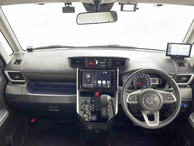 トヨタ ルーミー カスタムG 茨城県 2022(令4)年 4.2万km ブラックマイカメタリック/パールホワイト2トーン 純正９型ディスプレイオーディオ　パノラミックビューモニター　フルセグＴＶ　衝突軽減ブレーキ　両側電動スライドドア　シートヒーター　追従クルコン　ＥＴＣ２．０　クリアランスソナー　ドライブレコーダー