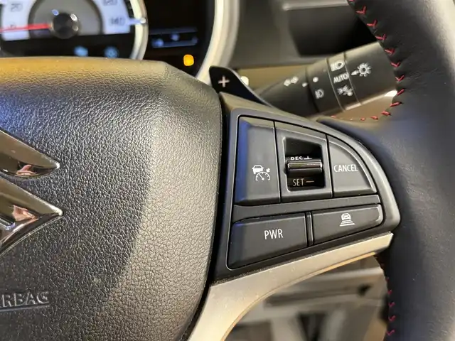 スズキ スペーシア カスタム HYBRID XS ターボ 群馬県 2021(令3)年 9万km ブルーイッシュブラックパール3 スズキセーフティサポート/・デュアルカメラブレーキサポート/・誤発進抑制機能/・後退時ブレーキサポート/・後方誤発進抑制機能/・車線逸脱警報機能/・ふらつき警報機能/・標識認識機能/・先行車発進お知らせ機能/・ハイビームアシスト/・すれ違い支援機能/・アダプティブクルーズコントロール/純正ナビ/　フルセグ/BT/CD/DVD/両側パワースライドドア/シートヒーター/ハーフレザーシート/LEDヘッドライト/フォグランプ/パドルシフト/ステアリングスイッチ/プッシュスタート/スマートキー/純正15インチAW