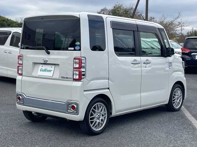 ダイハツ ウェイク G SA 千葉県 2015(平27)年 1.8万km パールホワイトⅢ 8型ナビ　フリップダウンモニター　両側パワースライドドア　ETC　バックカメラ　BT　USB　HDMI　スマアシ/　BBS15AW　HID　オートライト　スマートキー　プッシュスタート　フロアマット