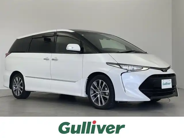トヨタ エスティマ アエラス プレミアム 埼玉県 2018(平30)年 5.5万km ホワイトパールクリスタルシャイン サンルーフ　純正１0インチナビ　フリップダウンモニター　バックカメラ　両側パワースライドドア　ビルトインＥＴＣ　クルーズコントロール　前後ドラレコ　純正アルミ　純正フロアマット　ＬＥＤライト　スマートキー　オートライト　地デジフルセグTV