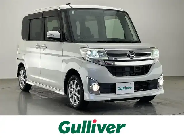 ダイハツ タント カスタム X SA 愛知県 2013(平25)年 8.4万km パールホワイトⅢ 純正８型ナビ　フルセグＴＶ　Ｂｌｕｅｔｏｏｔｈ　バックドア　パワースライドドア　ＥＴＣ　スマアシ　衝突軽減　ＬＥＤオートライト　フォグランプ　ＣＤ　ＤＶＤ　ＵＳＢ　リアシェード　プッシュスタート　禁煙