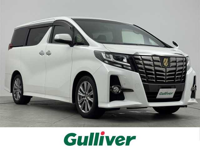 トヨタ アルファード S Aパッケージ タイプブラック 愛知県 2017(平29)年 4万km ホワイトパールクリスタルシャイン 7人乗り/メーカーオプションカラー（ホワイトパールクリスタルシャイン）/ステアリングリモコン/MTモード/純正10インチSDナビ/フルセグTV/バックカメラ/ディーラーオプション12.1インチフリップダウンモニター/両側パワースライドドア/パワーバックドア/ハーフレザーシート/オットマンシート（助手席/2列目）/純正フロアマット/トヨタセーフティセンス/スマートキー/プッシュスタート/スペアキー