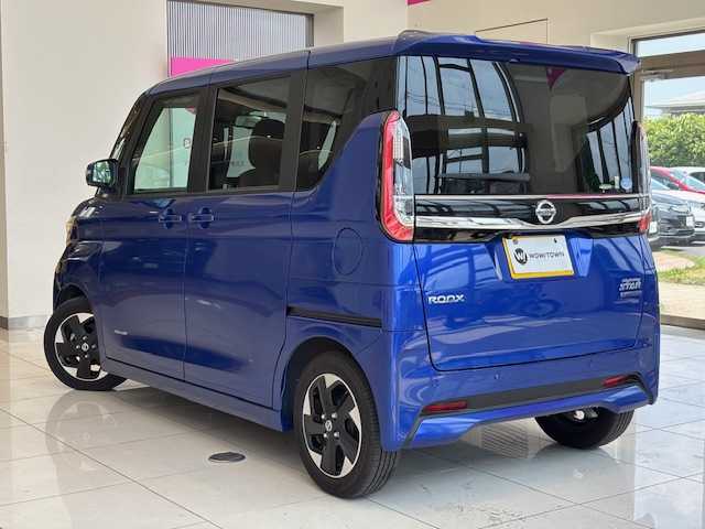 日産 ルークス ハイウェイスター X 埼玉県 2021(令3)年 3.8万km アトランティックブルー エマージェンシーブレーキ　/純正9インチメモリナビ/　　CD/DVD/BT/フルセグ/アラウンドビューモニター /両側パワースライドドア /LEDオートライト /純正14インチアルミホイール /ステアリングスイッチ /純正ETC