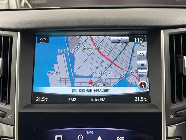 日産 スカイライン ハイブリッド GT タイプP 愛知県 2015(平27)年 3.5万km クリスタルホワイトパール 禁煙車/純正8インチナビ/（AM/FM/Bluetooth/フルセグTV)/全方位カメラ/プロパイロット/レーンキープアシスト/追従式クルーズコントロール/クリアランスソナー/ETC/ドライブレコーダー/本革シート/シートヒーター/パワーシート/純正アルミホイール/LEDヘッドライト/純正フロアマット/スマートキー