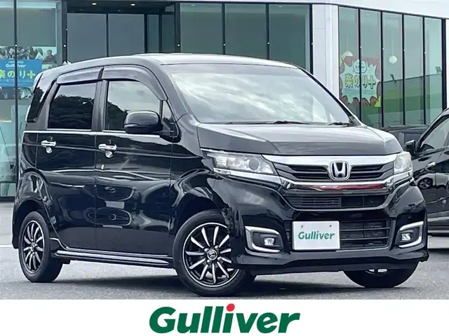 ホンダ Ｎ ＷＧＮ カスタム G ターボパッケージ 島根県 2018(平30)年 8.4万km クリスタルブラックパール 登録時走行距離 83821km/社外ナビ(MDV-D505BT)/(AM/FM/CD/DVD/BT）/フルセグＴＶ/純正１４インチアルミホイール/クルーズコントロール/ＥＴＣ/ドライブレコーダー/横滑り防止/アイドリングストップ/電動格納ミラー/オートライト/プッシュスタート/スマートキー/フロアマット