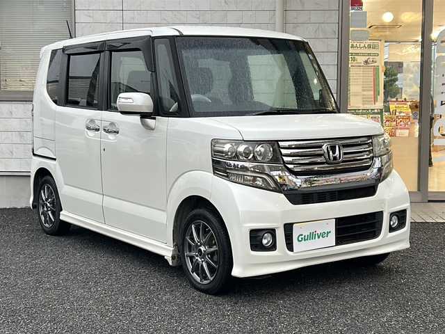ホンダ Ｎ ＢＯＸ カスタム G 埼玉県 2013(平25)年 11.2万km プレミアムホワイトパール ＥＴＣ　/バックカメラ　/両側Ｐスライドドア　/純オーディオ　/横滑り防止　/ステアリングスイッチ　/ベンチシート　/保証書　/取扱説明書