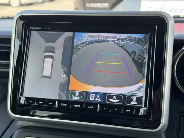 スズキ スペーシア ギア HYBRID XZ 滋賀県 2023(令5)年 2.3万km アクティブイエロー/ガンメタリック2トーン 純正8インチナビ/両側パワースライドドア/追従クルーズコントロール/全方位カメラ・バックカメラ/コーナーセンサー/LEDヘッドライト/シートヒーター/CD/DVD/SD/Bluetooth/フルセグ/ヘッドアップディスプレイ/スマートキー/ETC/スペアキー