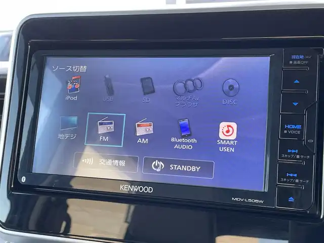 スズキ スペーシア HYBRID X 道南・函館 2018(平30)年 5.8万km オフブルーM /社外ナビ//フルセグＴＶ//シートヒーター//バックカメラ//両側パワースライドドア//衝突被害軽減ブレーキ//車線逸脱警報//コーナーセンサー//オートハイビーム//アイドリングストップ//プッシュスタート//スマートキ