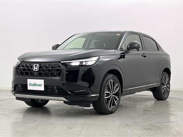 ホンダ ヴェゼル ハイブリッド e:HEV Z 宮城県 2025(令7)年 0.1万km未満 クリスタルブラックパール 登録済未使用車/4WD/純正OPグリル/Honda SENSING/・衝突軽減ブレーキ/・アダプティブクルーズコントロール/・車線維持支援システム/・オートハイビーム/・ブラインドスポットインフォメーション/メーカーOPナビ/・BT.USB.AppleCarPlay.AndroidAuto/バックカメラ/フルセグTV/電動リアゲート/ハーフレザーシート/前席シートヒーター/パドルシフト/革巻きステアリング/ステアリングスイッチ/ビルトインETC2.0/プッシュスタート/スマートキー×2/電動パーキングブレーキ/ワイヤレス充電器/LEDヘッドライト/LEDフォグライト/純正18インチAW/ワイパーデアイサー