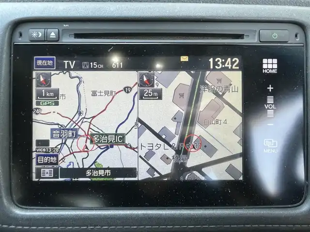 ホンダ ヴェゼル ハイブリッド Z 岐阜県 2014(平26)年 11.7万km クリスタルブラックパール (株)IDOMが運営する【じしゃロン多治見店】の自社ローン専用車両になります。こちらは現金またはオートローンご利用時の価格です。自社ローンご希望の方は別途その旨お申付け下さい。/メーカーオプションナビ/　（Bluetooth/DVD/フルセグ）/クルーズコントロール/衝突軽減ブレーキ/バックカメラ/前席シートヒーター/オートブレーキホールド/パドルシフト/ワイパーデアイサー/純正AW/新品夏タイヤ車載