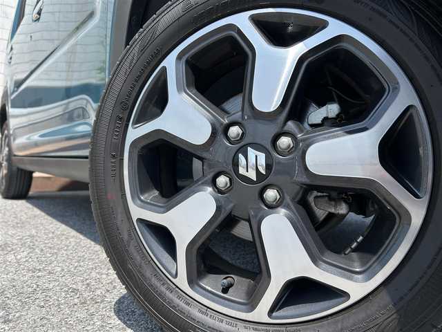 スズキ ハスラー Jスタイル ターボ 滋賀県 2021(令3)年 3.5万km デニムブルー ガンメタリック 2トーン ガソリン（ハイブリッド）/2WD(FF)/CVT/９インチ純正ナビ/(FM/AM/CD/DVD/フルセグ/Bluetooth)/ETC/前後ドライブレコーダー/全方位カメラ/バックカメラ/デュアルカメラブレーキサポート/踏み間違い防止アシスト	/レーンキープアシスト	/アダプティブクルーズコントロール/運転席・助手席シートヒーター/電動格納ミラー/アイドリングストップ/革巻きステアリング/ステアリングスイッチ/パドルシフト/オートライト/LEDヘッドライト/フロントフォグ/フルオートエアコン/プッシュスタート/スマートキー/スペアキー/純正フロアマット