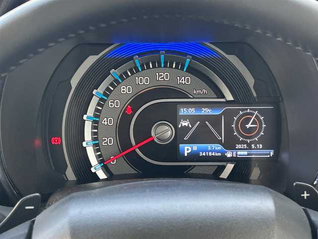 スズキ ハスラー Jスタイル ターボ 滋賀県 2021(令3)年 3.5万km デニムブルー ガンメタリック 2トーン ガソリン（ハイブリッド）/2WD(FF)/CVT/９インチ純正ナビ/(FM/AM/CD/DVD/フルセグ/Bluetooth)/ETC/前後ドライブレコーダー/全方位カメラ/バックカメラ/デュアルカメラブレーキサポート/踏み間違い防止アシスト	/レーンキープアシスト	/アダプティブクルーズコントロール/運転席・助手席シートヒーター/電動格納ミラー/アイドリングストップ/革巻きステアリング/ステアリングスイッチ/パドルシフト/オートライト/LEDヘッドライト/フロントフォグ/フルオートエアコン/プッシュスタート/スマートキー/スペアキー/純正フロアマット