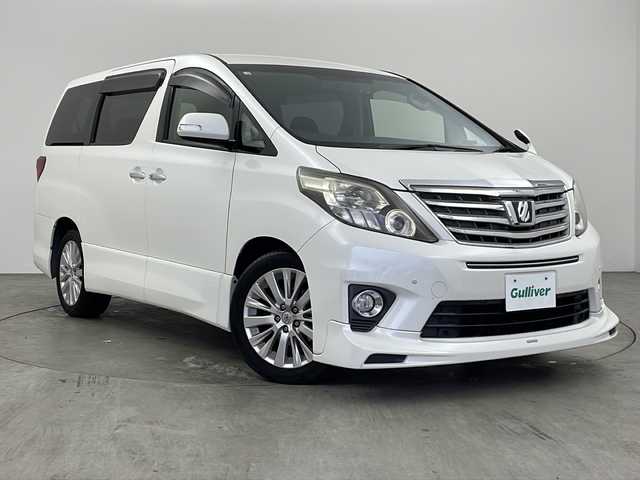 トヨタ アルファード 240S Cパッケージ 兵庫県 2012(平24)年 8.3万km ホワイトパールクリスタルシャイン ・純正ナビ&&Bluetoothオーディオ&CD/DVD&SD/・バックカメラ/・ドライブレコーダー/・MTモード付/・クルーズコントロール/・ETC/・横滑り防止装置/・コーナーセンサー/・両側パワースライドドア/・オットマンシート/・全席パワーシート/・メモリーシート/・純正フロアマット/・TRDエアロ/・スマートキー/・HIDライト/・防眩ミラー/・nanoe