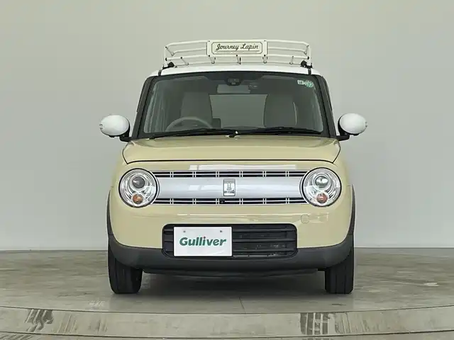 スズキ ラパン X 宮城県 2017(平29)年 4.7万km シフォンアイボリーメタリック パナソニックナビ/全方位カメラ/フルセグTV/Bluetoothオーディオ/HIDヘッドライト/純正14インチAW/純正ルーフラック/衝突軽減ブレーキ/シートヒーター/ETC/ドライブレコーダー/ステアリングスイッチ/スマートキー×２/禁煙車