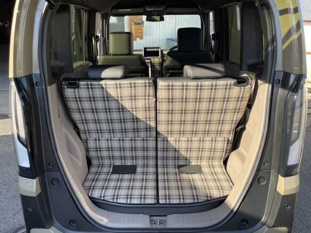 ホンダ Ｎ ＢＯＸ JOY ターボ 岩手県 2025(令7)年 0.1千km ベージュ AIS検査済み/【2507005138】/禁煙車/LEDヘッドライト/オートライト/両側パワスラ/ハーフレザーシート/スマートキー/USB入力端子/シートヒーター/AAC/障害物センサー/盗難防止装置/オートマチックハイビーム/踏み間違い防止/レーンキープアシスト/横滑り防止/衝突被害軽減ブレーキ/オートクルーズコントロール/マッドスター　ラジアル　A/T （社外）/ダムド　Angieフェイスチェンジキット（社外）/社外パーツ取付有