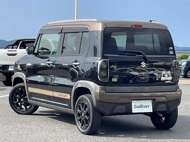 スズキ ハスラー ワンダラー 島根県 2019(令1)年 8.1万km ブルーイッシュブラックパール3/ウッディブラウン2トーンルーフ 登録時走行距離80303km/純正8インチナビ/フルセグテレビ/全周囲カメラ/デュアルカメラブレーキサポート/レーンキープアシスト/ハーフレザーシート/前席シートヒーター/プッシュスタート/スマートキー/HID/オートライト/フォグランプ/ルーフレール
