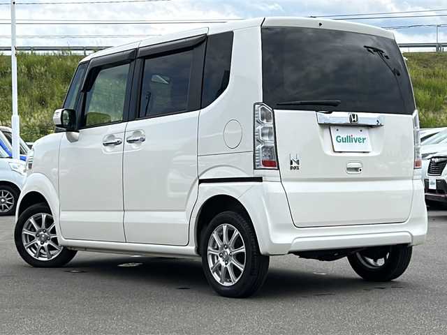 ホンダ Ｎ ＢＯＸ G Lパッケージ 青森県 2015(平27)年 5.5万km プレミアムホワイトパールⅡ ・4WD/・純正ナビ/・リアカメラ/・ワンセグ/・ETC/・片側パワースライドドア/・プッシュスタート/・スマートキー/・横滑り防止/・前席シートヒーター/・アイドリングストップ/・スペアキーあり