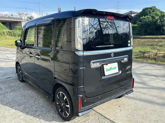 スズキ スペーシア カスタム HYBRID XS 長崎県 2020(令2)年 5.3万km ブルーイッシュブラックパール3 社外メモリナビ/（CD/DVD/BT/フルセグ）/バックカメラ/衝突軽減ブレーキ/レーンアシスト/レーダークルーズ/ETC/両側パワースライドドア/オートライト/ステアリングスイッチ/純正15インチAW