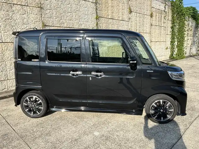 スズキ スペーシア カスタム HYBRID XS 長崎県 2020(令2)年 5.3万km ブルーイッシュブラックパール3 社外メモリナビ/（CD/DVD/BT/フルセグ）/バックカメラ/衝突軽減ブレーキ/レーンアシスト/レーダークルーズ/ETC/両側パワースライドドア/オートライト/ステアリングスイッチ/純正15インチAW