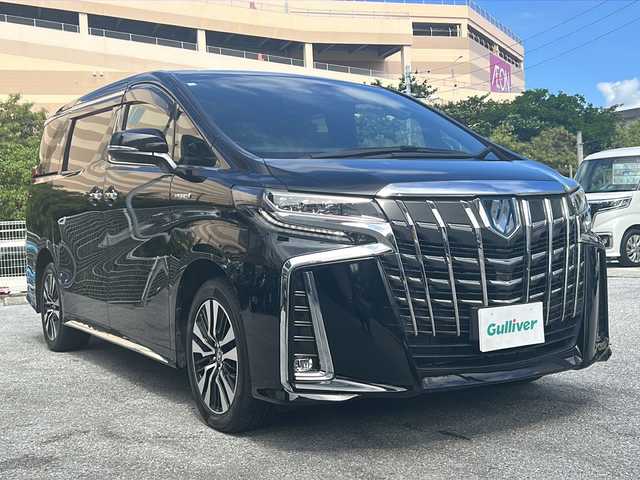 トヨタ アルファードハイブリット エグゼクティブ ラウンジ S 沖縄県 2020(令2)年 5万km ブラック 純正ナビ　/（ＡＭ／ＦＭ／ＣＤ／ＤＶＤ／ＢＴ）　/フルセグＴＶ　/全方位モニター　/後席モニター　/両側パワスラ　/衝突軽減　/コーナーセンサー　/レーンキープアシスト　/オットマン　/シートヒーター　/エアシート/純正18AW/純正フロアマット/オートライト/スマートキー/横滑り防止/LEDヘッドライト/ドライブレコーダー/ETC