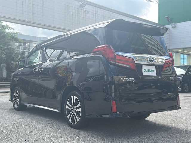 トヨタ アルファードハイブリット エグゼクティブ ラウンジ S 沖縄県 2020(令2)年 5万km ブラック 純正ナビ　/（ＡＭ／ＦＭ／ＣＤ／ＤＶＤ／ＢＴ）　/フルセグＴＶ　/全方位モニター　/後席モニター　/両側パワスラ　/衝突軽減　/コーナーセンサー　/レーンキープアシスト　/オットマン　/シートヒーター　/エアシート/純正18AW/純正フロアマット/オートライト/スマートキー/横滑り防止/LEDヘッドライト/ドライブレコーダー/ETC