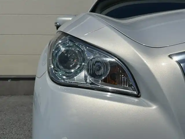 日産 フーガ ハイブリッド 茨城県 2014(平26)年 2.5万km エターナルスノーホワイト 純正メーカーHDDナビ/　フルセグ/AM/FM/CD/DVD/バックカメラ/パワーバックドア/黒革シート/前席シートヒーター/前席エアシート/ビルトインETC/前方ドライブレコーダー/パワシート/クルーズコントロール/クリアランソナー/純正フロアマット/純正ドアバイザー/プッシュスタート/スペアキー